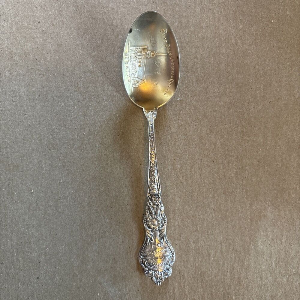 Paye And Baker Sterling Silver Kansas Souvenir Spoon First Presbyterian Church
